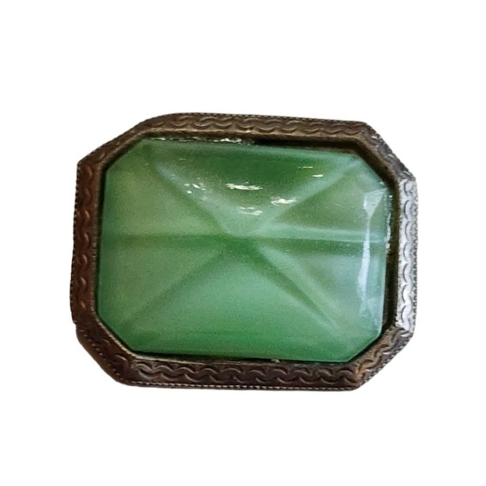 Vintage Star Glass Deco Brooch (A279)